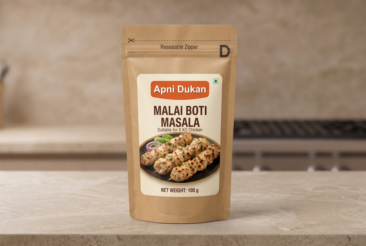APNi Dukan BBQ Party Combo – 4-in-1 BBQ Masala | Chicken Tikka, Bihari Boti, Malai Boti & Tandoori | 400g – for 20 KG Chicken