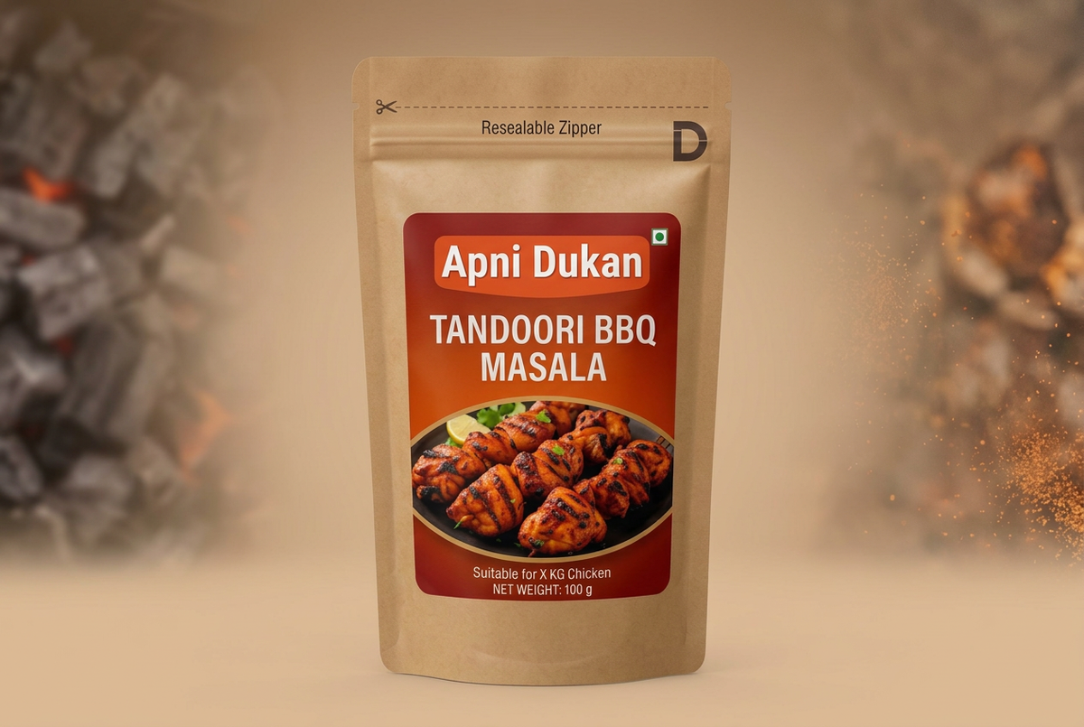 APNi Dukan BBQ Party Combo – 4-in-1 BBQ Masala | Chicken Tikka, Bihari Boti, Malai Boti & Tandoori | 400g – for 20 KG Chicken